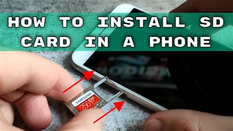 installing sd card in phone.